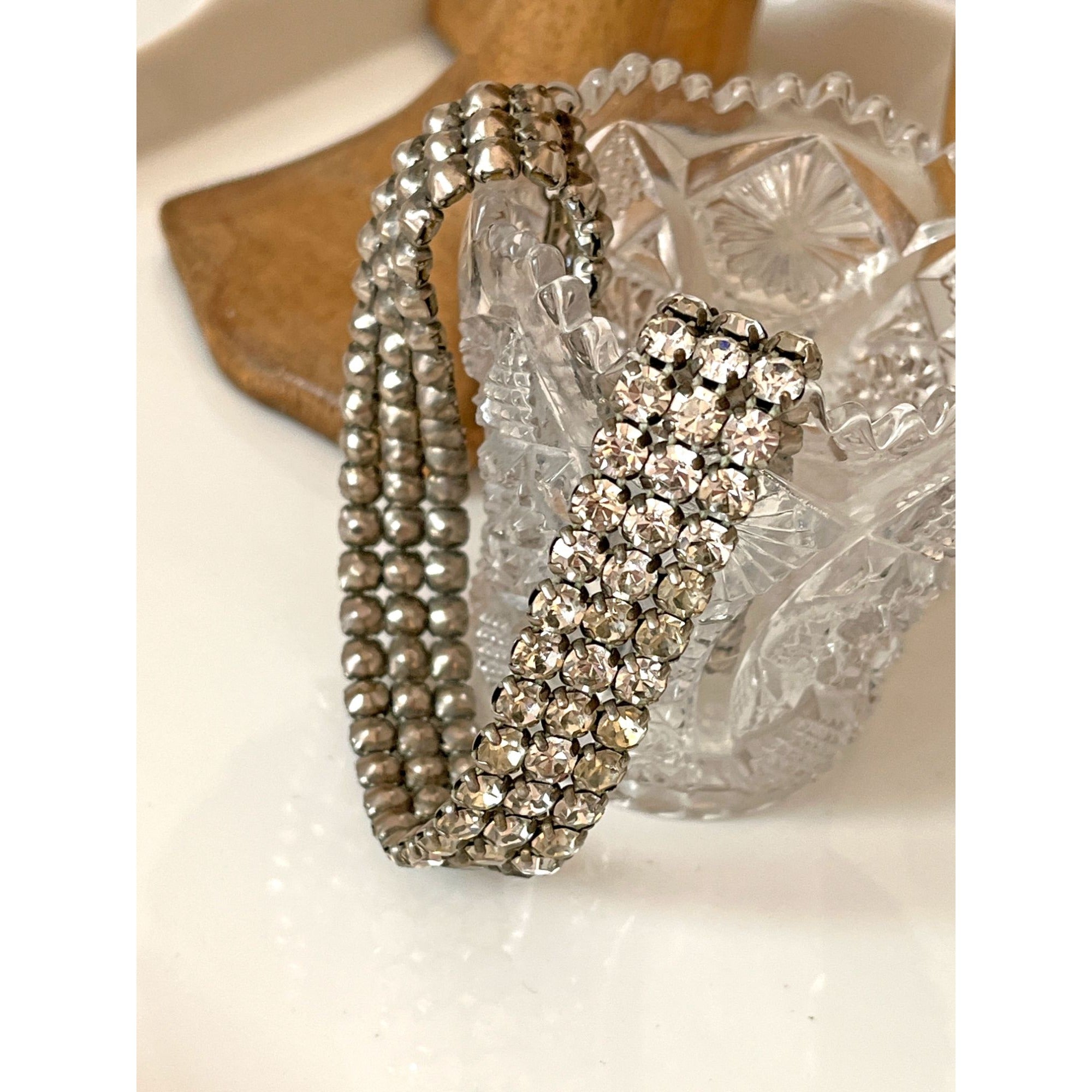 Vintage 1940s Rhinestone Collar Necklace