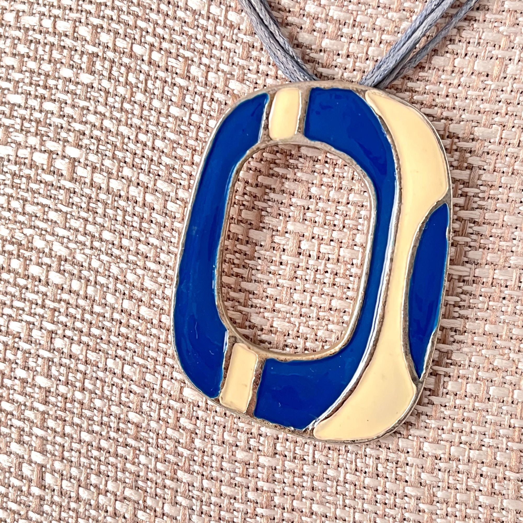 Vintage 60s Mid Century Modern Enamel Necklace and Earrings Set