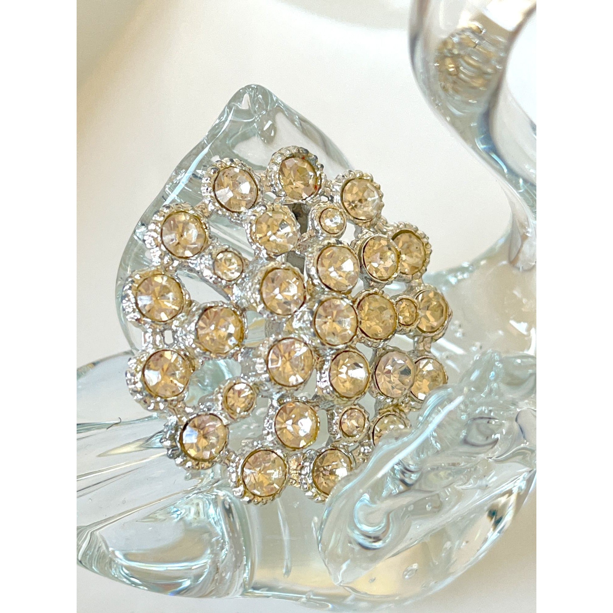 Vintage Hollywood Glamour Rhinestone Cushion Brooch Pin