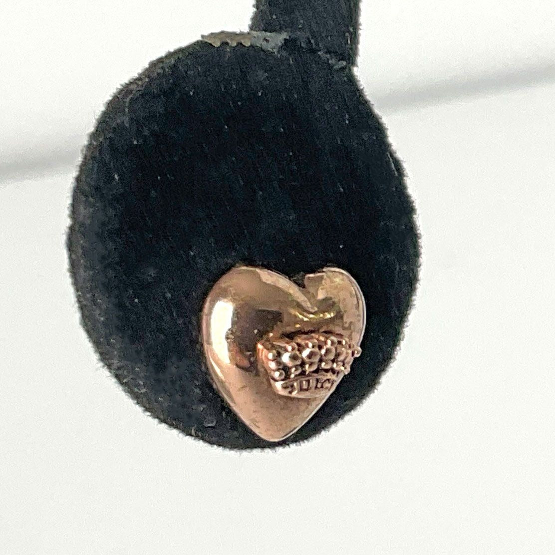 Juicy Couture Puffy Pink Heart Pierced Post Earrings