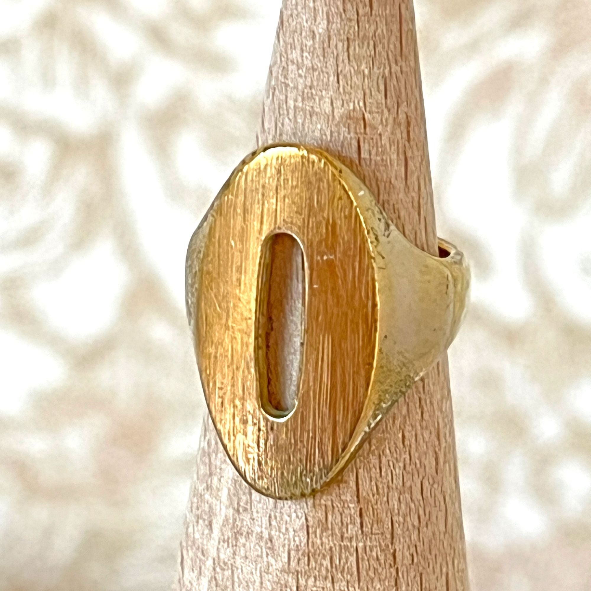 Vintage Mid Century Modern Gold Tone Ring Adjusts Sarah Coventry