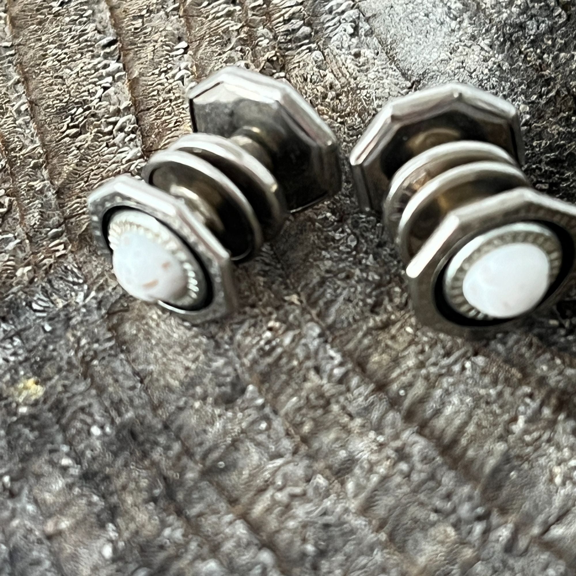 Vintage 1920s 1930s Snap Cuff Buttons Cufflinks Black White