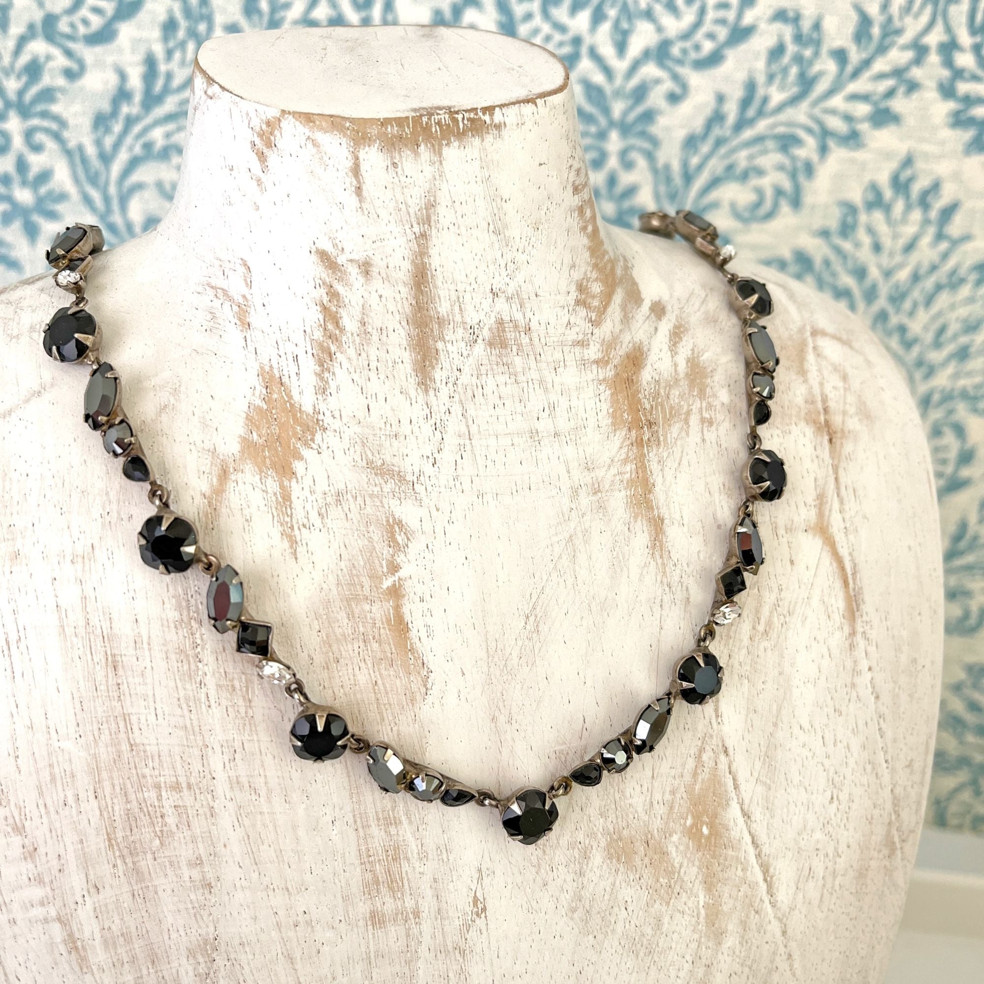 Elegant Black Crystal Rhinestone Necklace Sorrelli