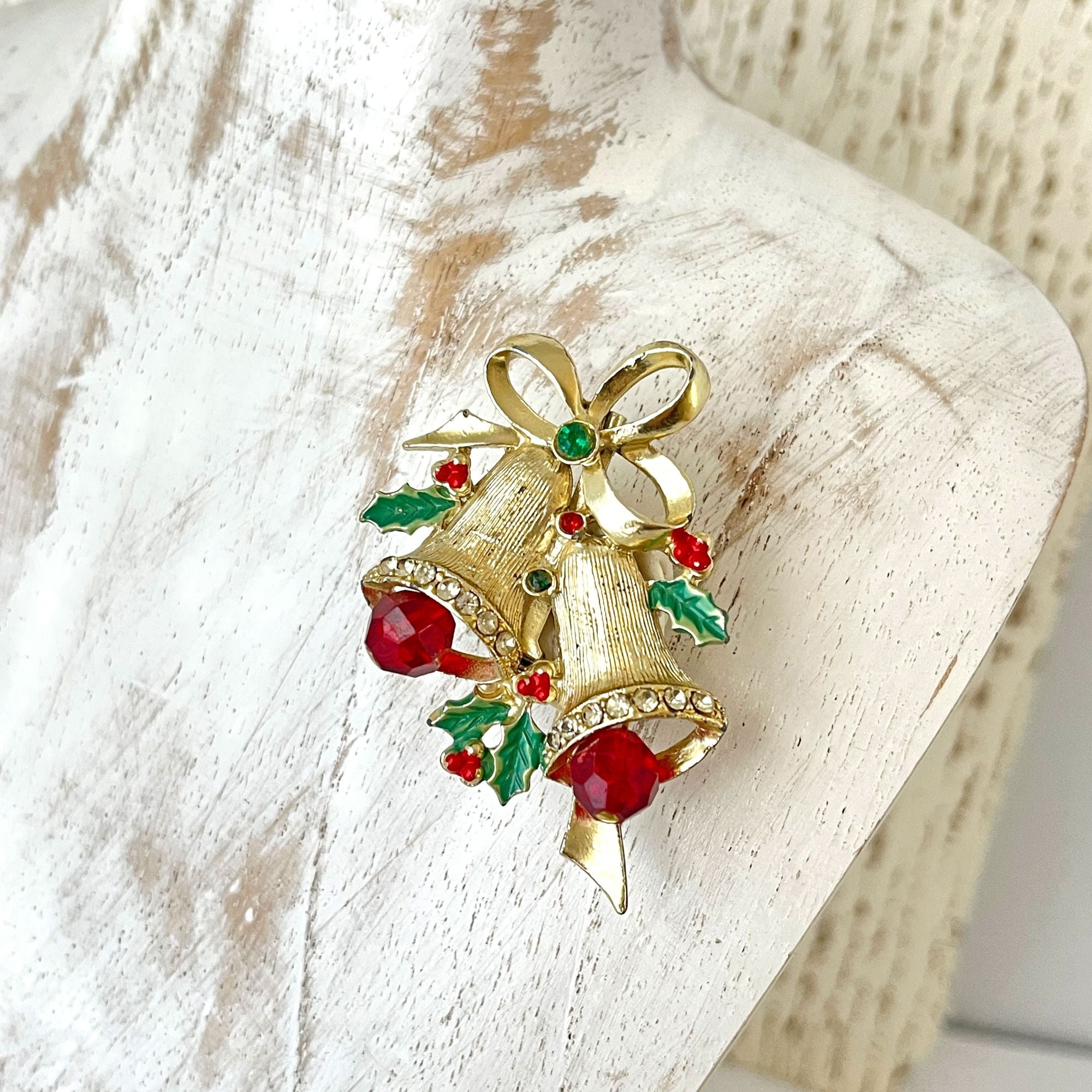 Super Charming Christmas Bells Brooch Pin