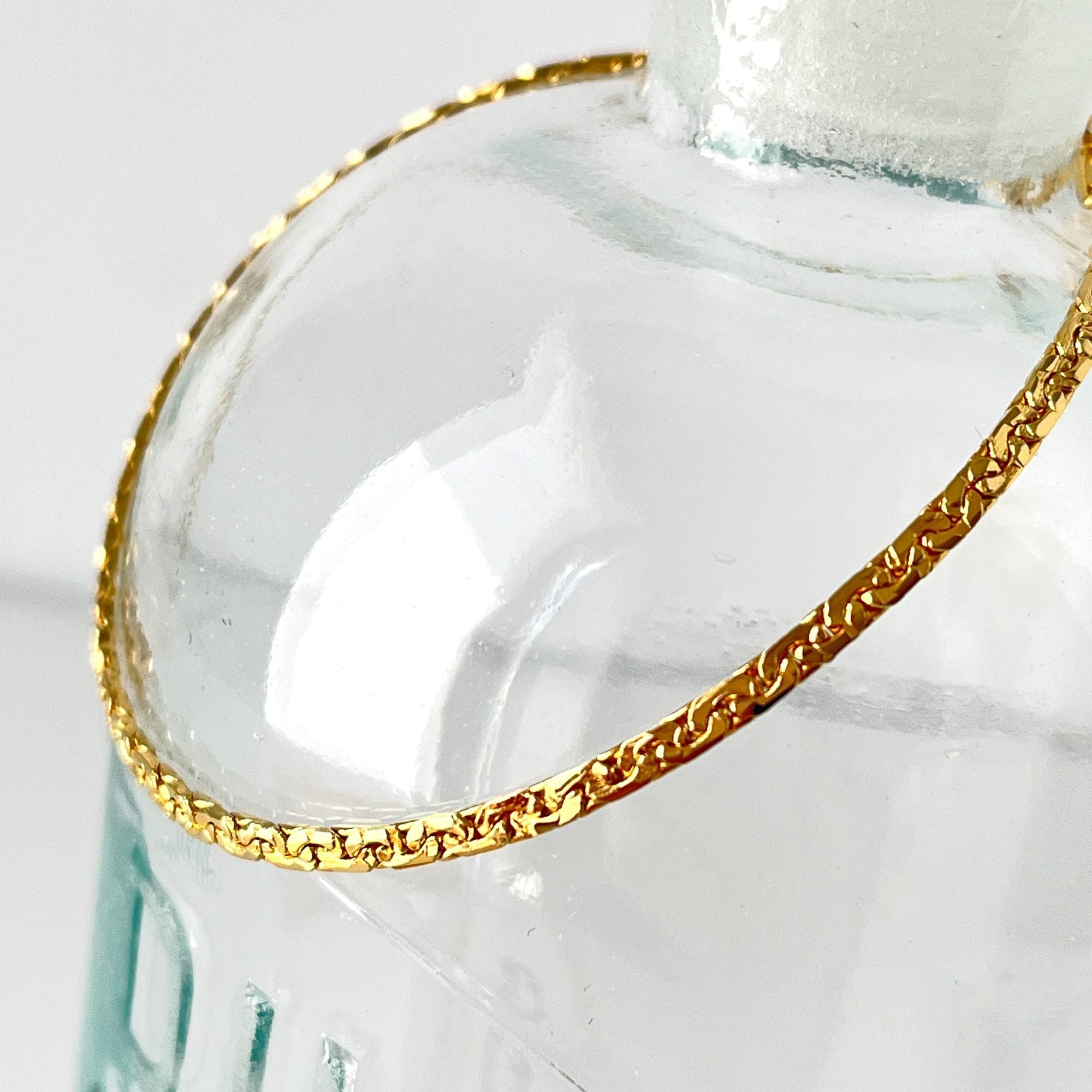 Vintage Delicate 14KT Gold Plated Chain Bracelet