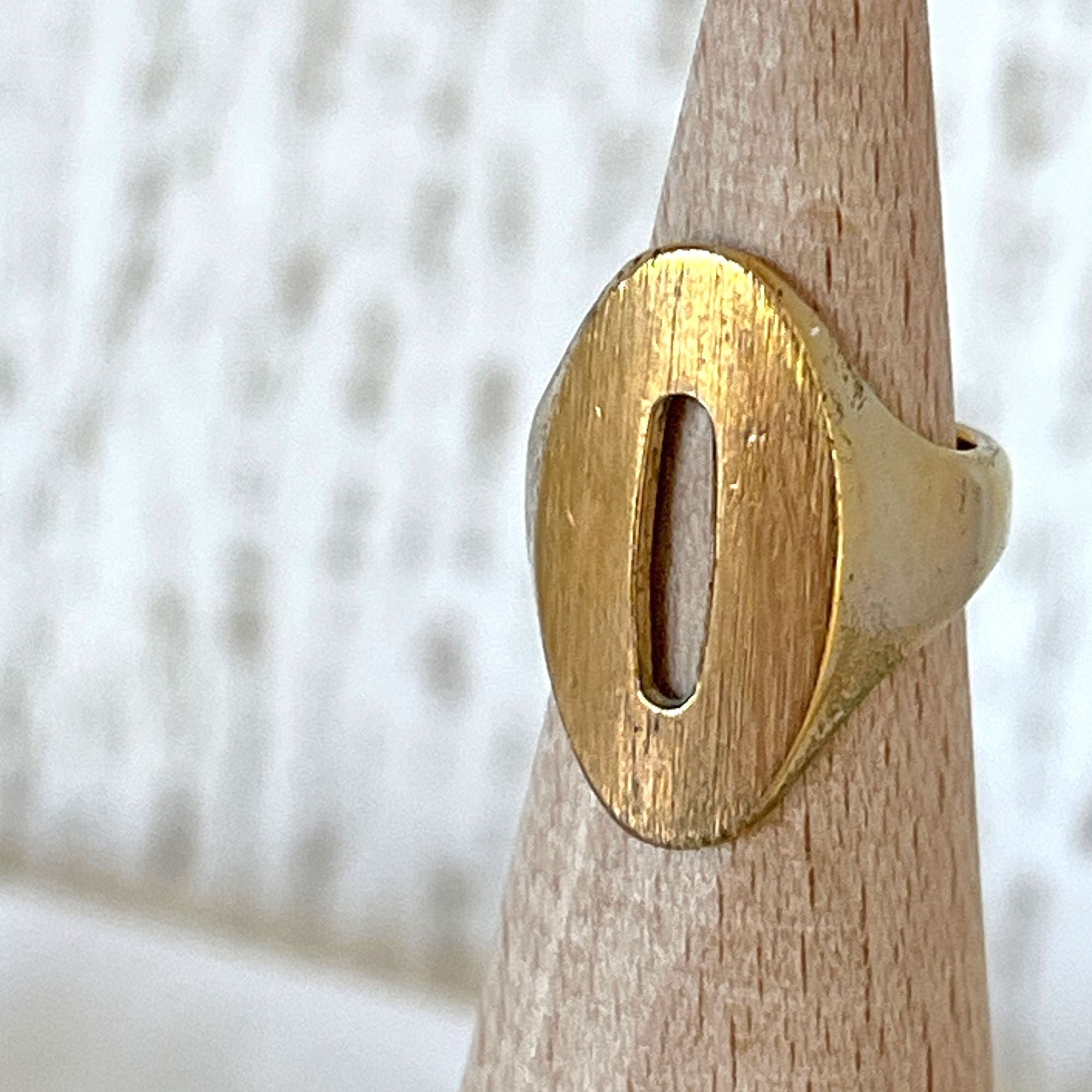 Vintage Mid Century Modern Gold Tone Ring Adjusts Sarah Coventry