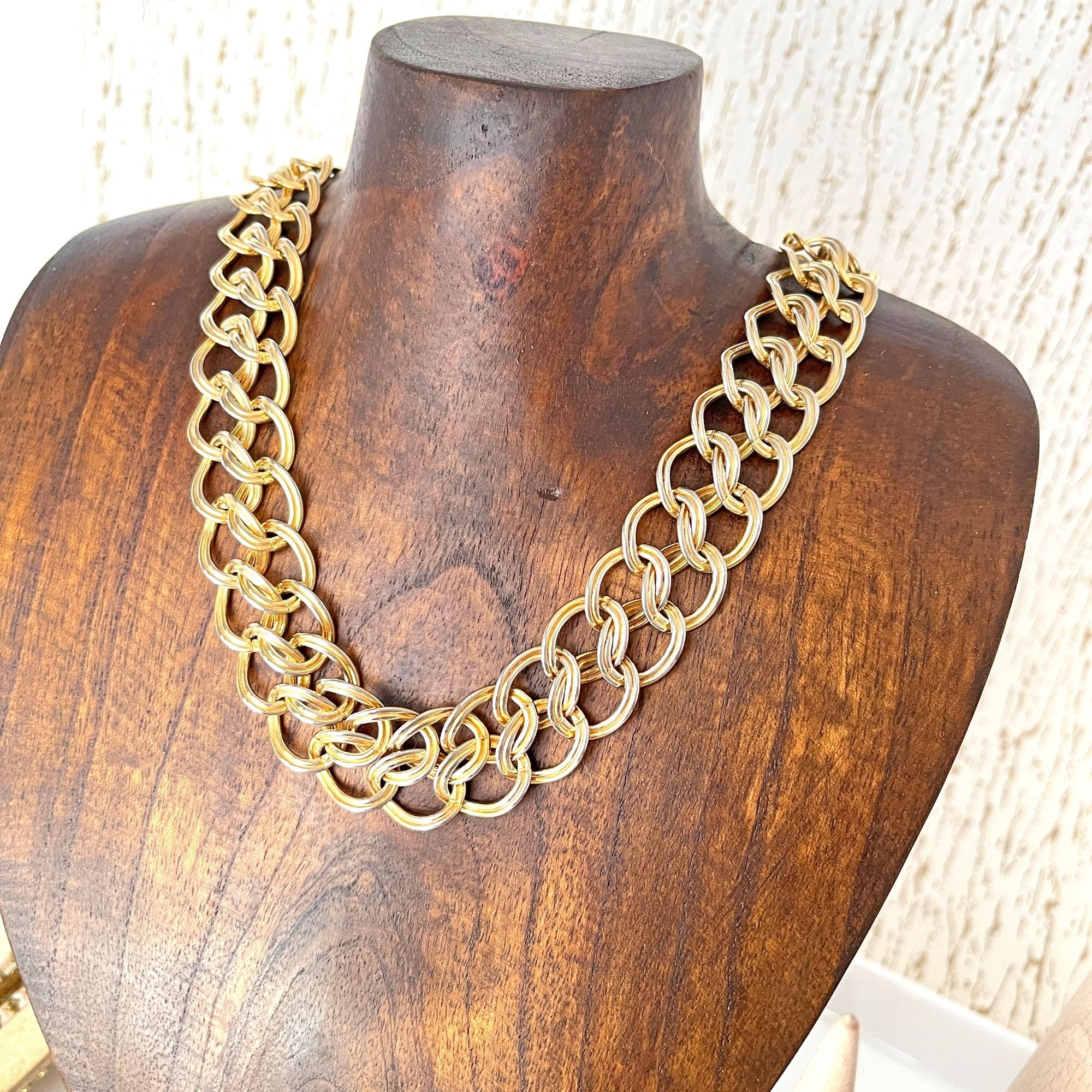 Cool Chunky 70s Choker Chain Necklace