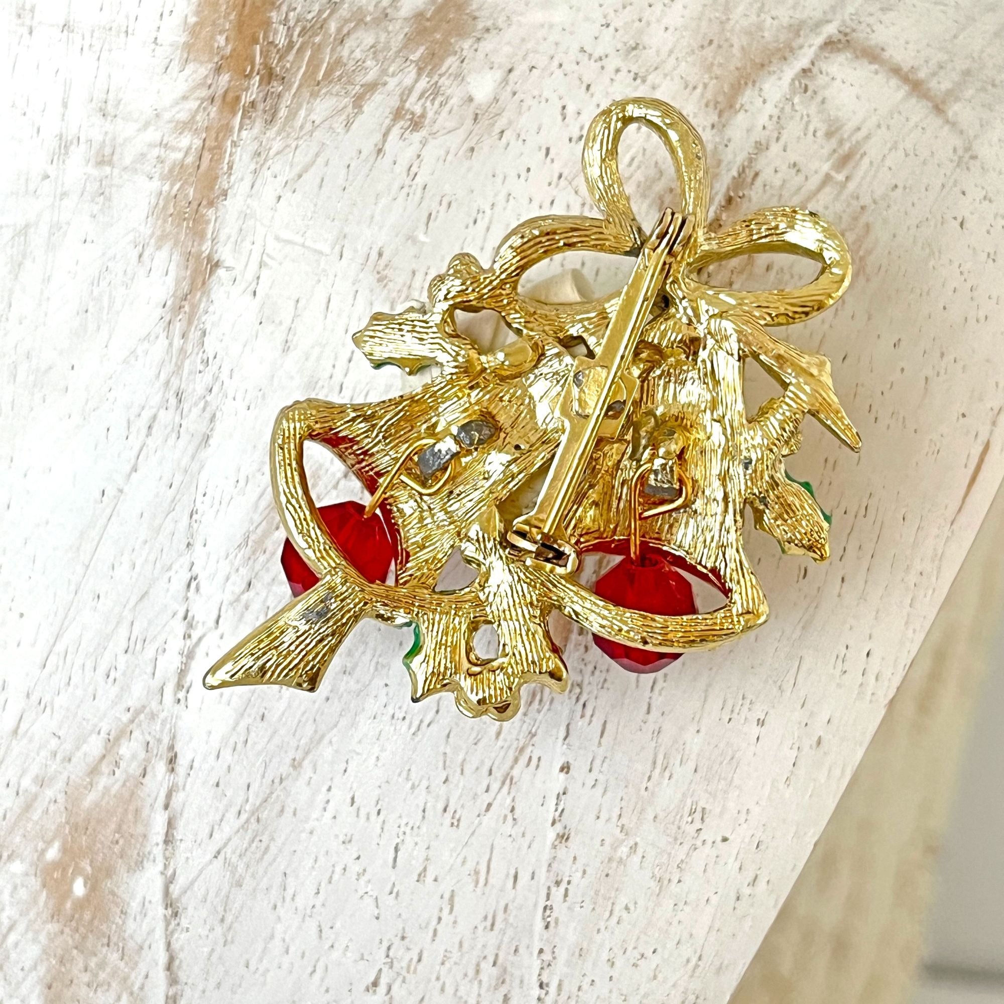 Super Charming Christmas Bells Brooch Pin